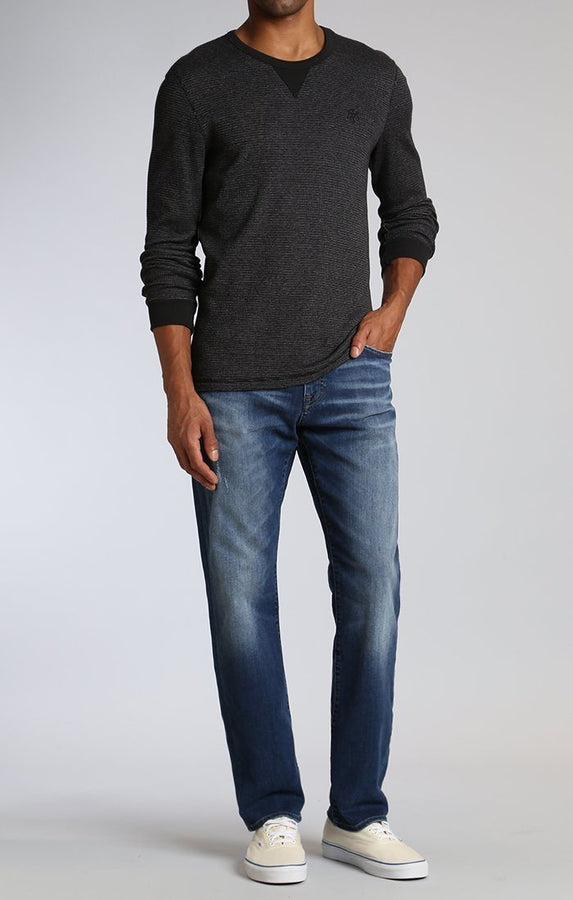 MYLES STRAIGHT LEG IN DARK BRUSHED GEORGETOWN - Mavi Jeans