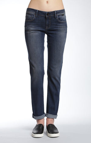 EMMA SLIM BOYFRIEND IN DEEP INDIGO GOLD - Mavi Jeans