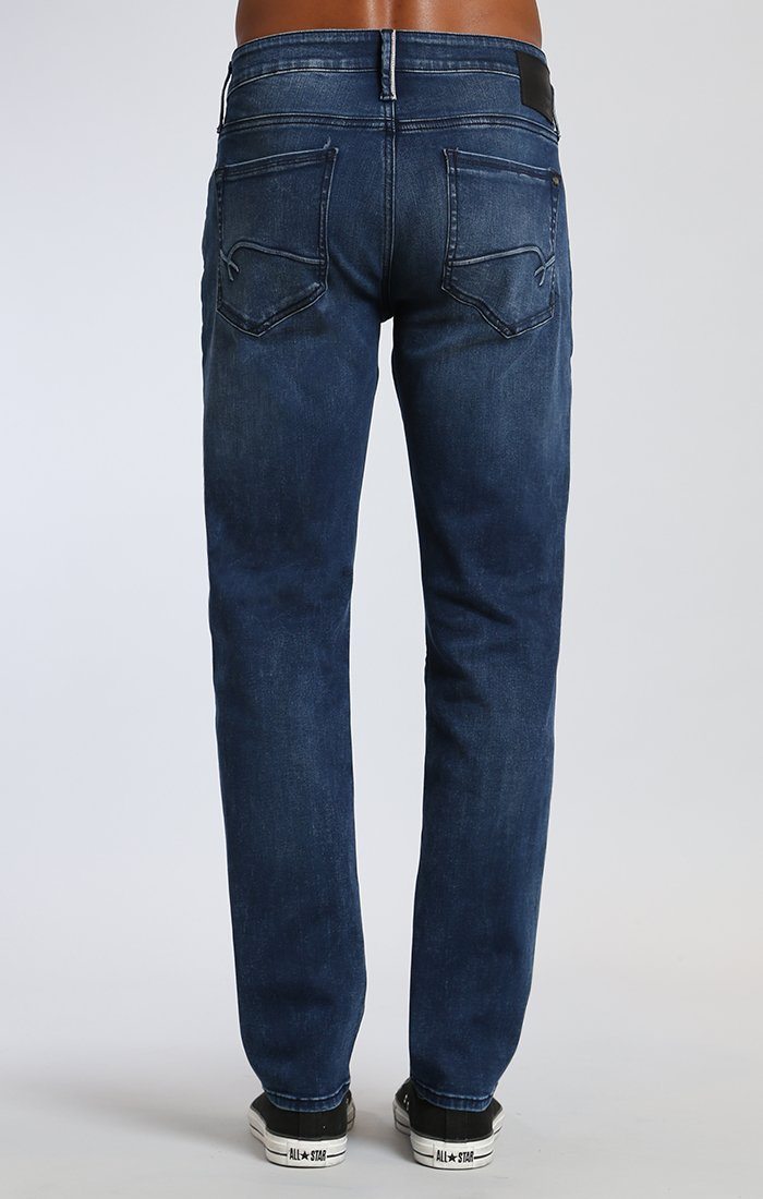 MARCUS SLIM STRAIGHT LEG IN FOREST BLUE WHITE EDGE - Mavi Jeans