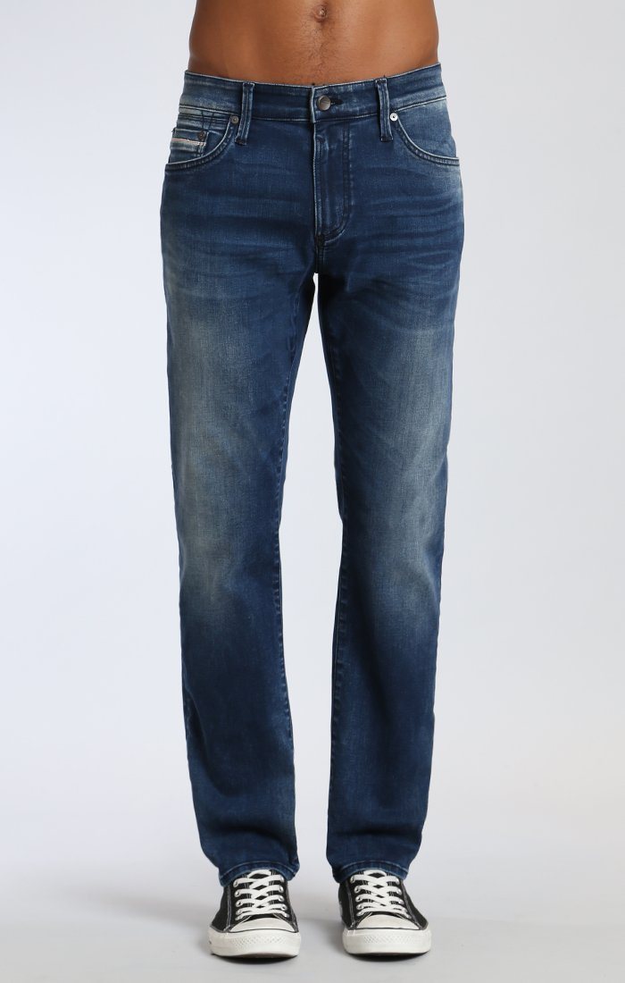 MARCUS SLIM STRAIGHT LEG IN FOREST BLUE WHITE EDGE - Mavi Jeans