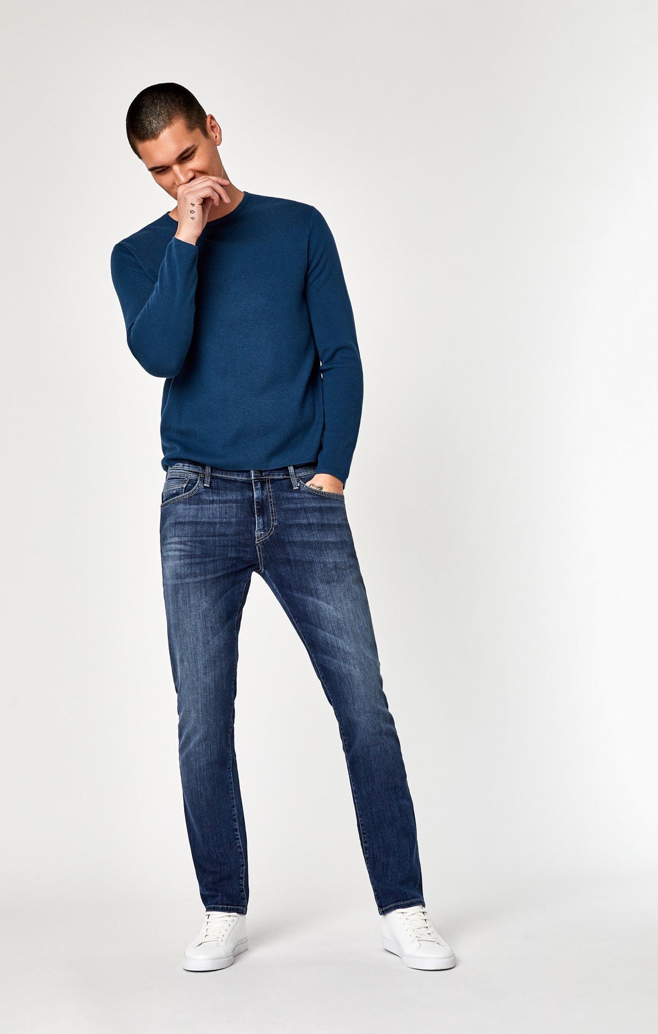 MARCUS SLIM STRAIGHT LEG IN DARK BLUE WILLAMSBURG - Mavi Jeans