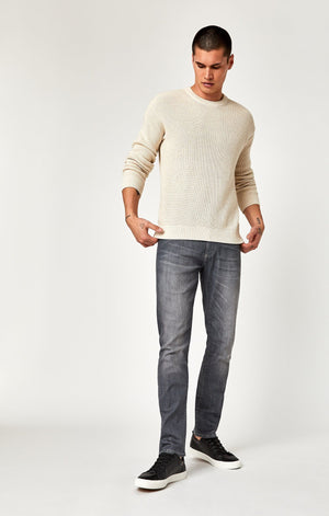 MARCUS SLIM STRAIGHT LEG IN LIGHT GREY WHITE EDGE - Mavi Jeans