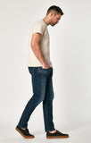 MARCUS SLIM STRAIGHT LEG IN DEEP BLUE CASHMERE - Mavi Jeans