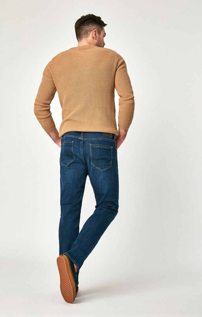 MARCUS SLIM STRAIGHT LEG IN DARK BLUE SUPERMOVE - Mavi Jeans