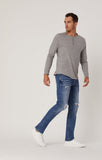 MARCUS SLIM STRAIGHT LEG IN MID RIPPED AUTHENTIC VINTAGE - Mavi Jeans