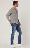 MARCUS SLIM STRAIGHT LEG IN MID RIPPED AUTHENTIC VINTAGE - Mavi Jeans