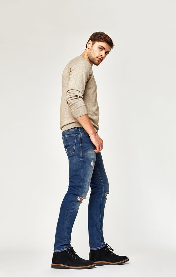 JAKE SLIM LEG IN USED RIPPED AUTHENTIC VINTAGE - Mavi Jeans