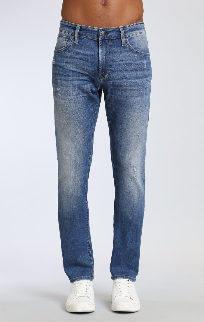 JAKE SLIM LEG IN LT DESTRUCTED AUTHENTIC VINTAGE - Mavi Jeans