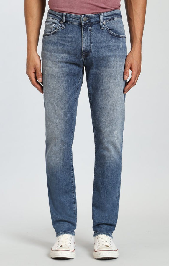 JAKE SLIM LEG IN INDIGO RIPPED CHELSEA - Mavi Jeans