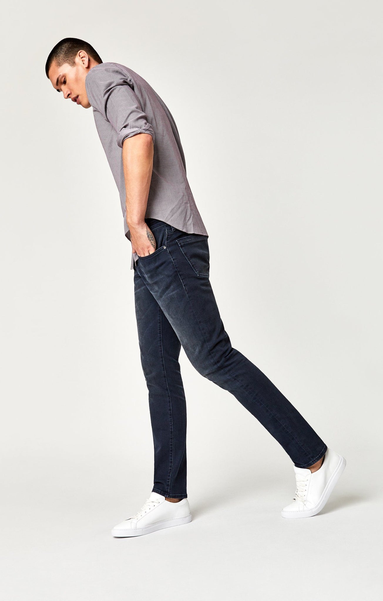 JAKE SLIM LEG IN SHADED BLUE WHITE EDGE - Mavi Jeans