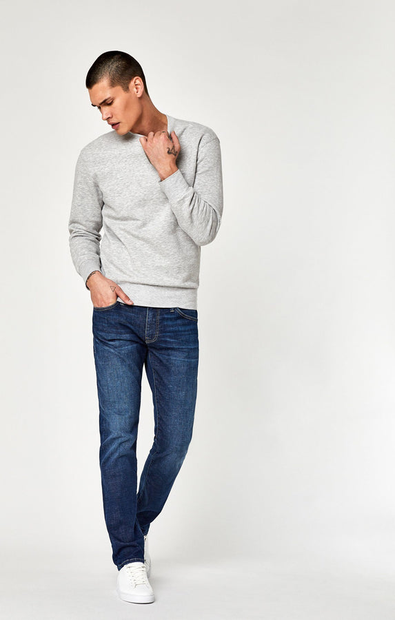 JAKE SLIM LEG IN DARK BRUSHED CASHMERE - Mavi Jeans