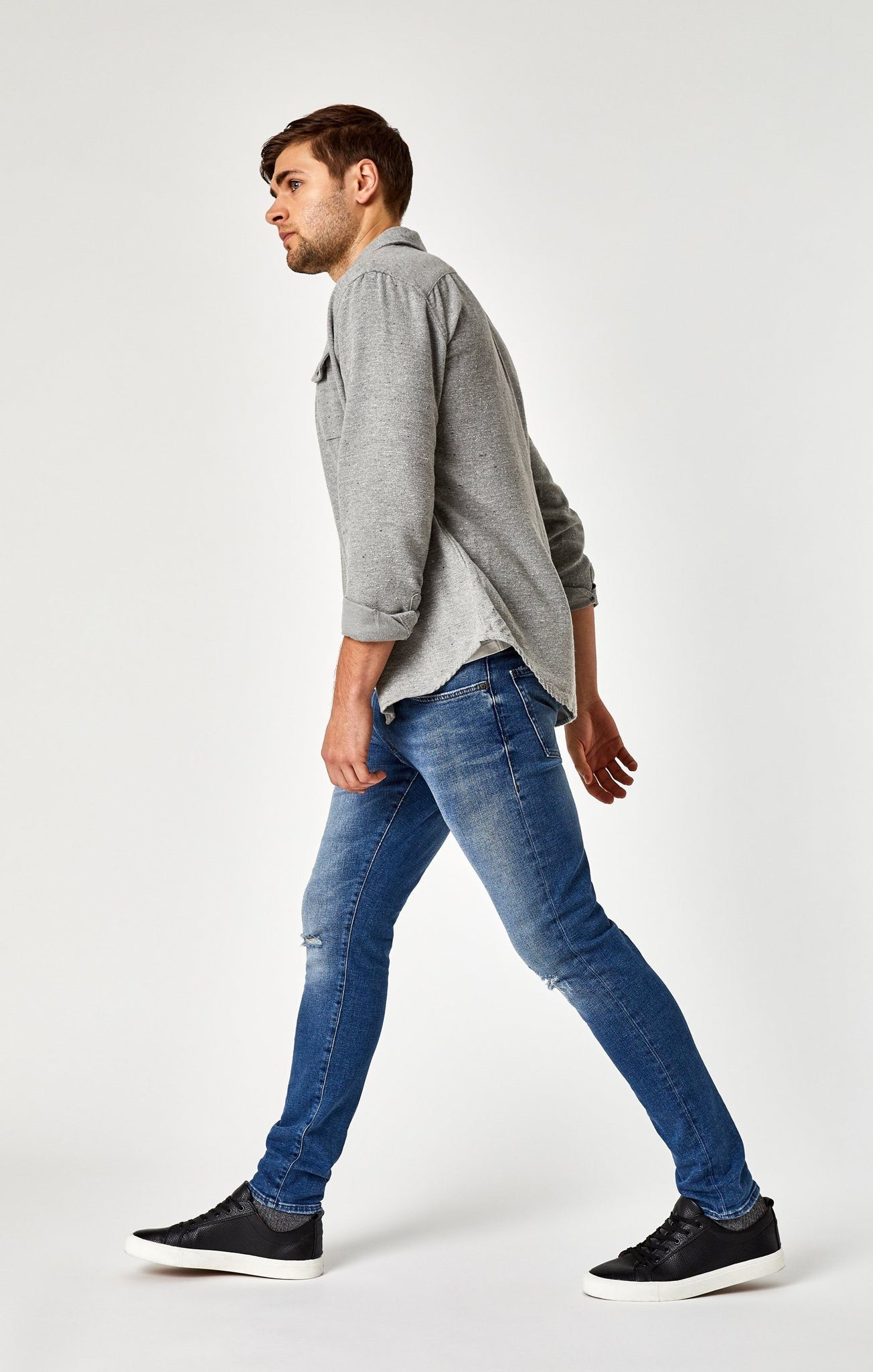 JAMES SKINNY IN MID BRUSHED BROOKLYN - Mavi Jeans