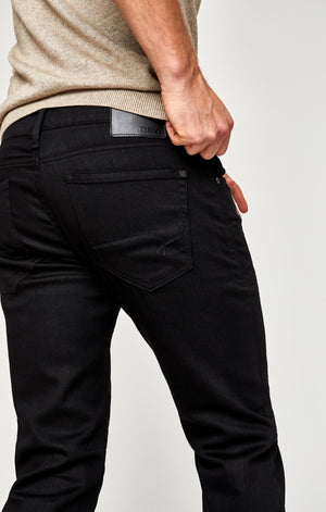 ZACH STRAIGHT LEG IN BLACK BRUSHED WILLIAMSBURG - Mavi Jeans