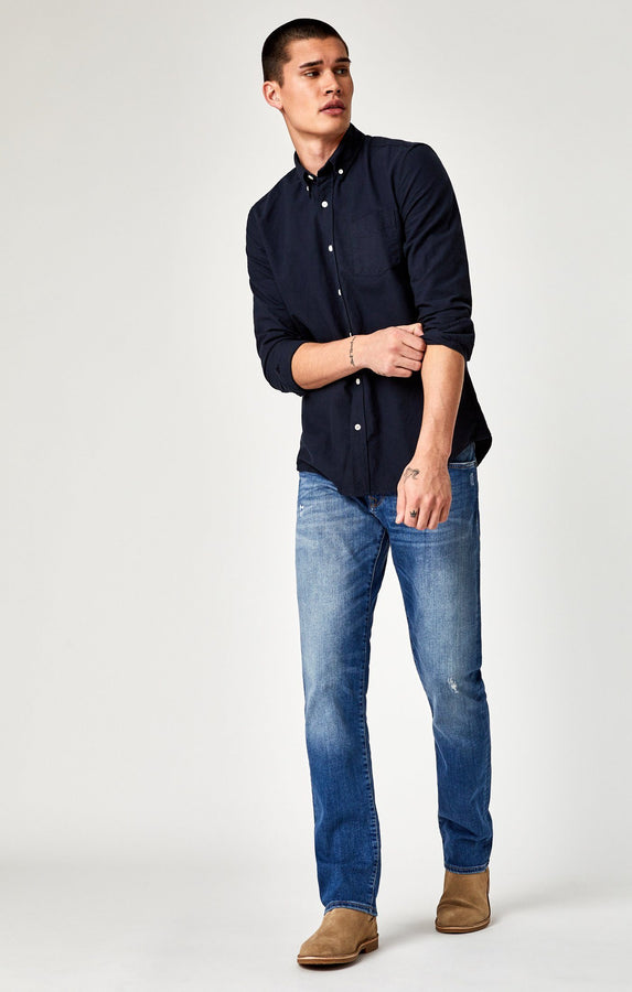 ZACH STRAIGHT LEG IN INDIGO CASHMERE - Mavi Jeans