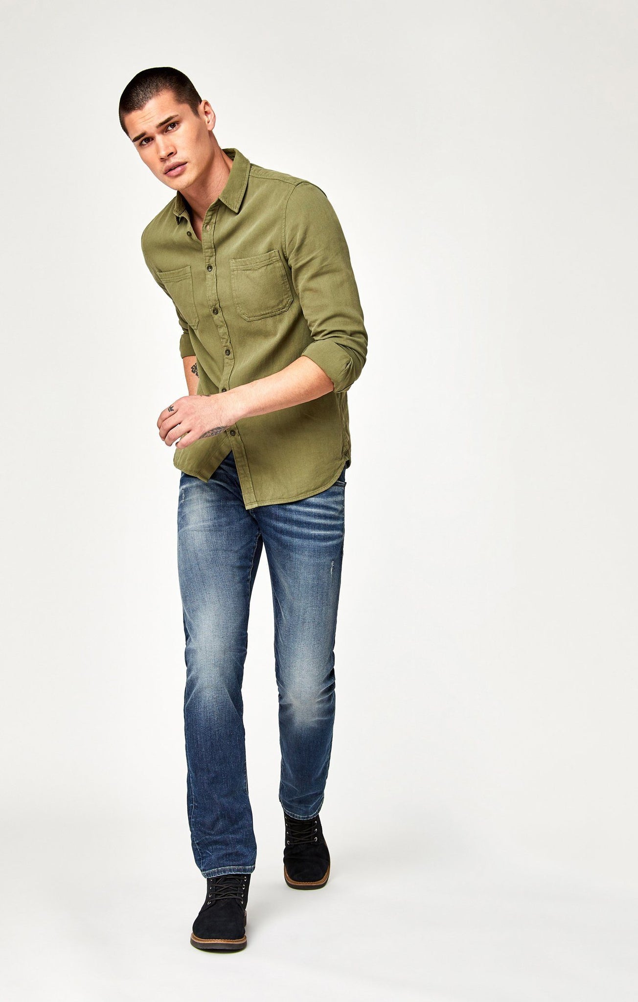 ZACH STRAIGHT LEG IN BRUSHED AUTHENTIC VINTAGE - Mavi Jeans