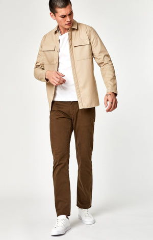 ZACH STRAIGHT LEG IN BROWN TWILL - Mavi Jeans