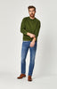 ZACH STRAIGHT LEG IN MID INDIGO CASHMERE - Mavi Jeans