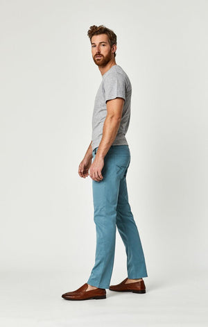 ZACH STRAIGHT LEG IN SMOKE BLUE SATEEN TWILL - Mavi Jeans