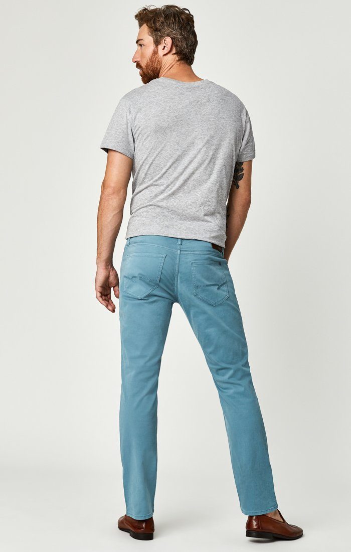 ZACH STRAIGHT LEG IN SMOKE BLUE SATEEN TWILL - Mavi Jeans