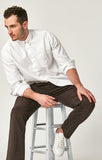 ZACH STRAIGHT LEG IN BLACK COFFEE SATEEN - Mavi Jeans