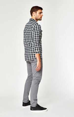 EDWARD CHINO IN STONE GREY TWILL - Mavi Jeans