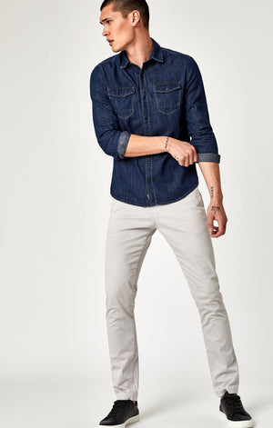 JOHNNY SLIM CHINO IN GLACIER GREY TWILL - Mavi Jeans