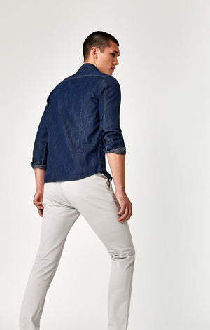 JOHNNY SLIM CHINO IN GLACIER GREY TWILL - Mavi Jeans