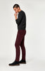 JOHNNY SLIM CHINO IN BURGUNDY TWILL - Mavi Jeans