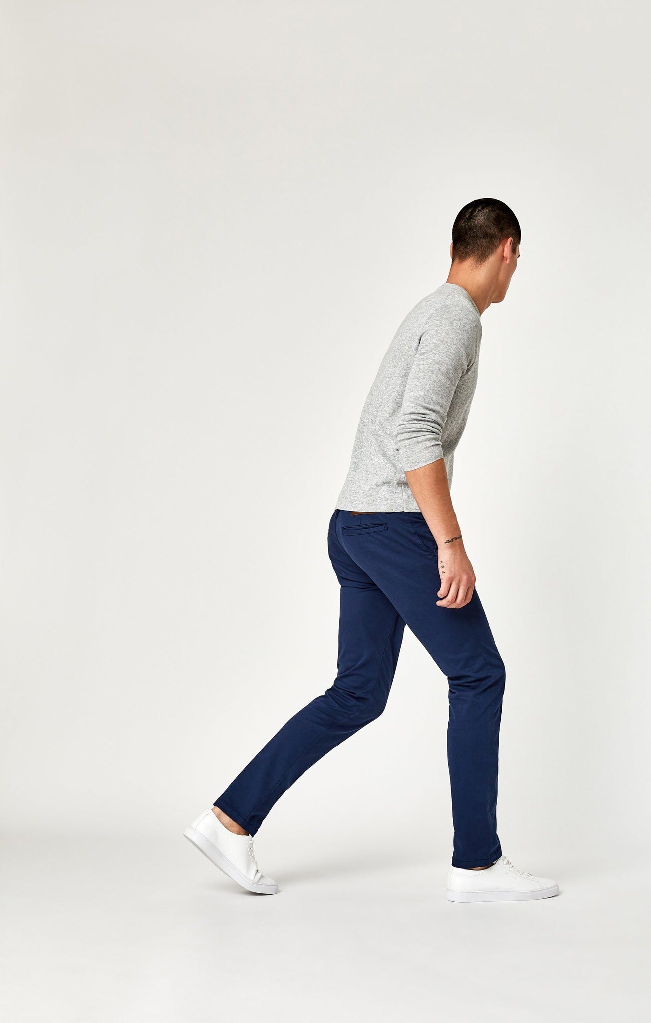 JOHNNY SLIM CHINO IN MARINE BLUE TWILL - Mavi Jeans