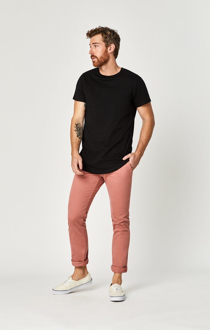 JOHNNY SLIM CHINO IN BRICK DUST SATEEN TWILL - Mavi Jeans