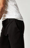 JOHNNY SLIM CHINO IN BLACK SATEEN TWILL - Mavi Jeans