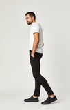 JOHNNY SLIM CHINO IN BLACK SATEEN TWILL - Mavi Jeans