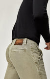 JOHNNY SLIM CHINO IN KHAKI DIAGONAL TWILL - Mavi Jeans
