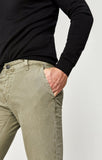 JOHNNY SLIM CHINO IN KHAKI DIAGONAL TWILL - Mavi Jeans