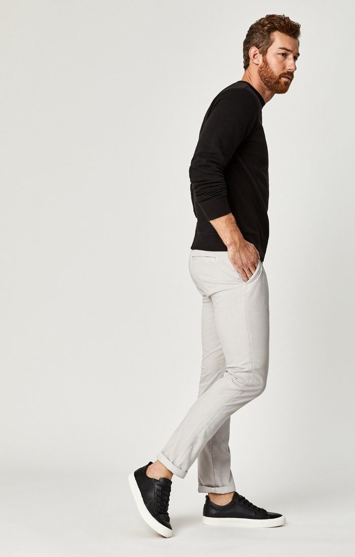 JOHNNY SLIM LEG CHINO IN GREY TWILL - Mavi Jeans