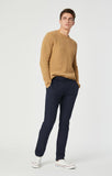 JOHNNY SLIM CHINO IN NAVY FEATHER TWEED - Mavi Jeans