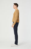 JOHNNY SLIM CHINO IN NAVY FEATHER TWEED - Mavi Jeans