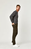 KEVIN SLIM CARGO IN DARK GREEN TWILL - Mavi Jeans