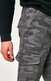 MARCUS SLIM STRAIGHT CARGO IN GREY CAMO - Mavi Jeans