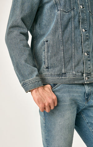 DRAKE JACKET IN MID INDIGO VINTAGE - Mavi Jeans