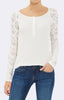 LACE SLEEVE HENLEY - Mavi Jeans