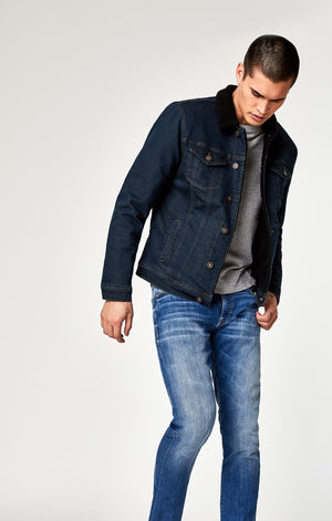 FRANK JACKET IN SHADED RINSE SHERPA - Mavi Jeans