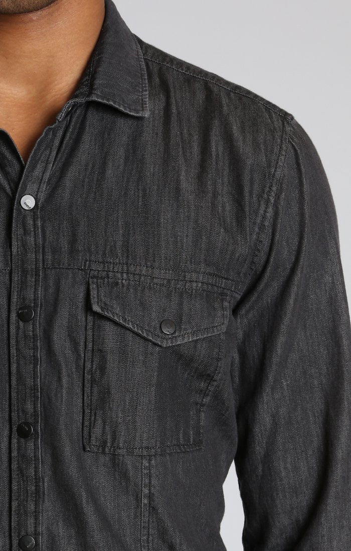 DENIM SHIRT IN SLATE GREY - Mavi Jeans