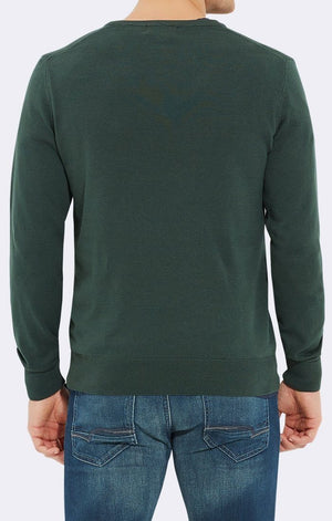 V-NECK SWEATER - FOREST - Mavi Jeans