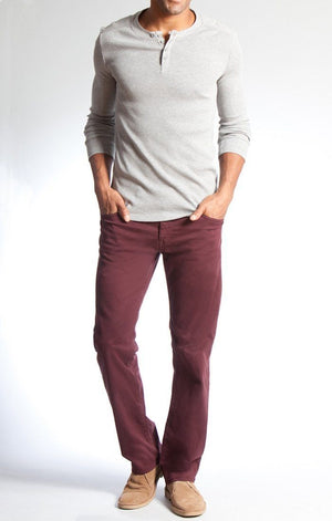 ZACH STRAIGHT LEG IN WINE TWILL - Mavi Jeans