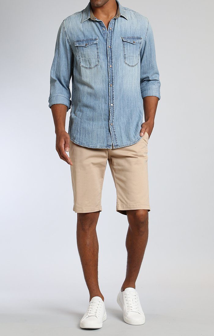 JACOB SHORTS IN OXFORD TAN TWILL - Mavi Jeans