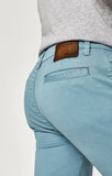 JACOB SHORTS IN SMOKE BLUE SATEEN TWILL - Mavi Jeans