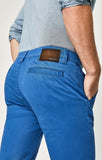 JACOB SHORTS IN BRIGHT COBALT SATEEN TWILL - Mavi Jeans