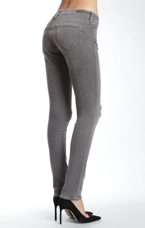 SERENA SUPER SKINNY IN GREY RIPPED - Mavi Jeans