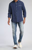 LINEN SLIM FIT SHIRT IN PIN STRIPE - Mavi Jeans